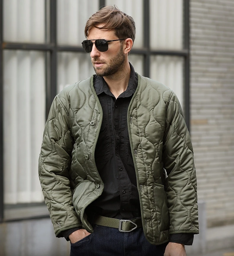 Field Tactical M65 Windbreaker Jacket Inner Lining with Pockets M43 M51 Warm Cotton Coat Liner Outdoor Hiking Climbing Clothes
