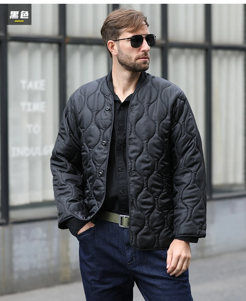 Field Tactical M65 Windbreaker Jacket Inner Lining with Pockets M43 M51 Warm Cotton Coat Liner Outdoor Hiking Climbing Clothes