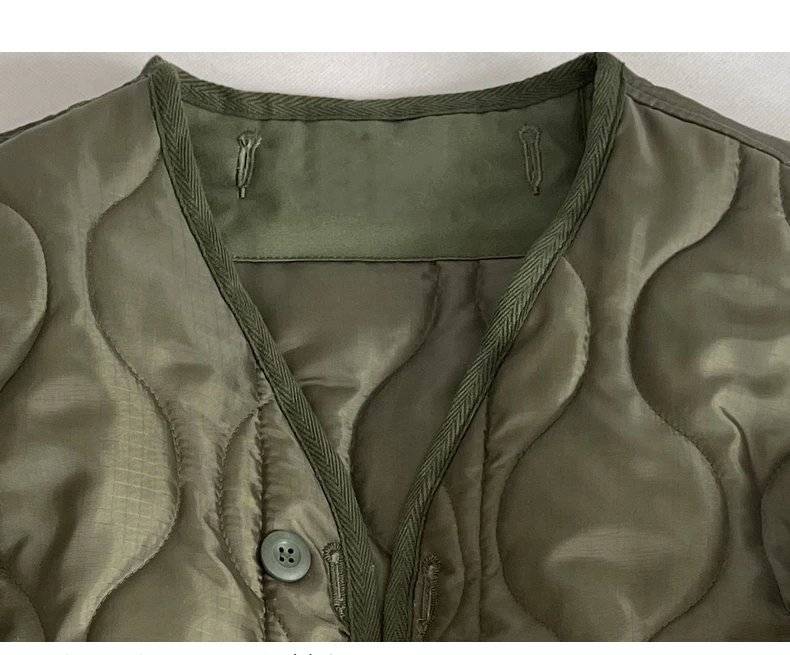 Field Tactical M65 Windbreaker Jacket Inner Lining with Pockets M43 M51 Warm Cotton Coat Liner Outdoor Hiking Climbing Clothes