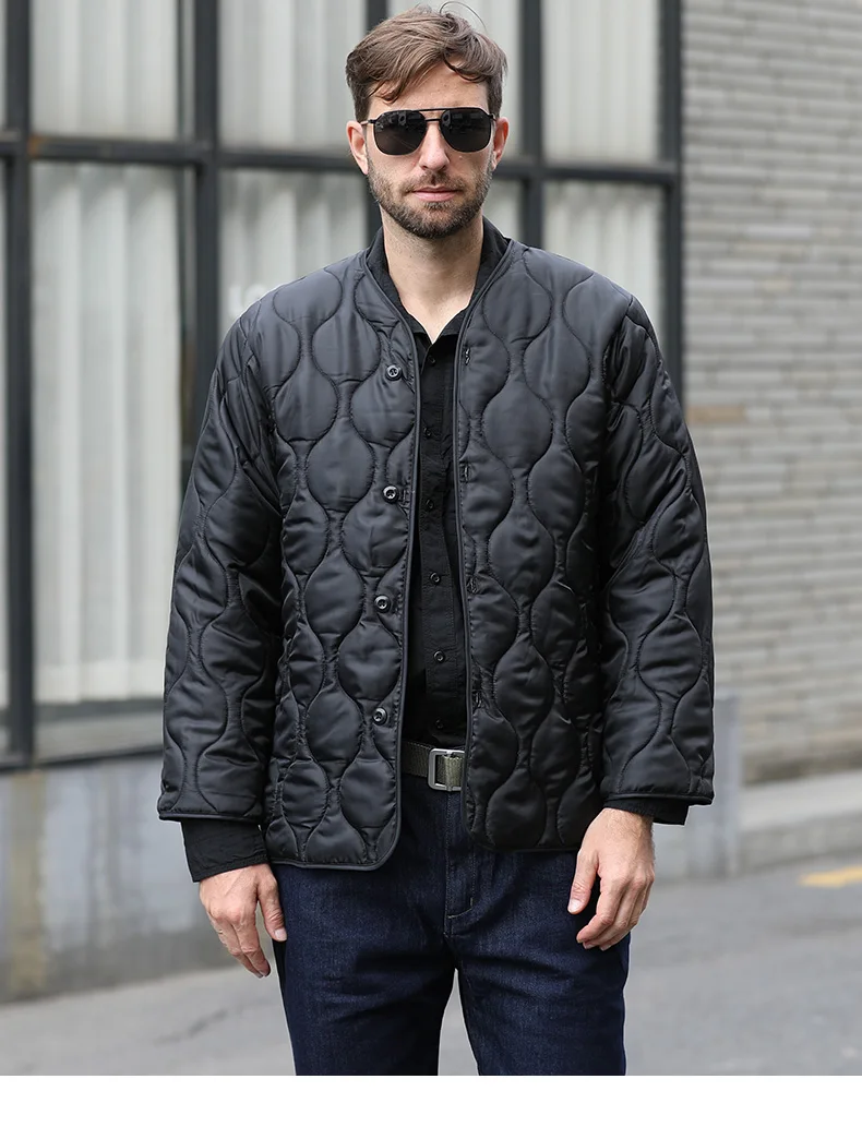 Field Tactical M65 Windbreaker Jacket Inner Lining with Pockets M43 M51 Warm Cotton Coat Liner Outdoor Hiking Climbing Clothes