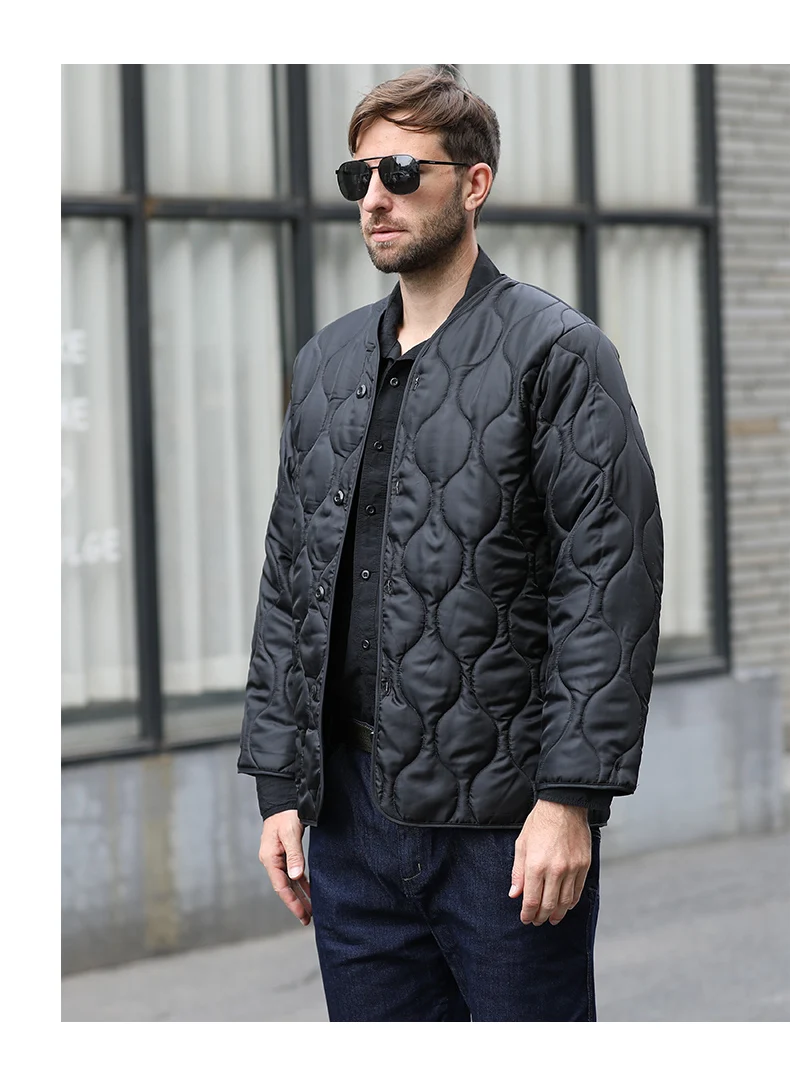 Field Tactical M65 Windbreaker Jacket Inner Lining with Pockets M43 M51 Warm Cotton Coat Liner Outdoor Hiking Climbing Clothes