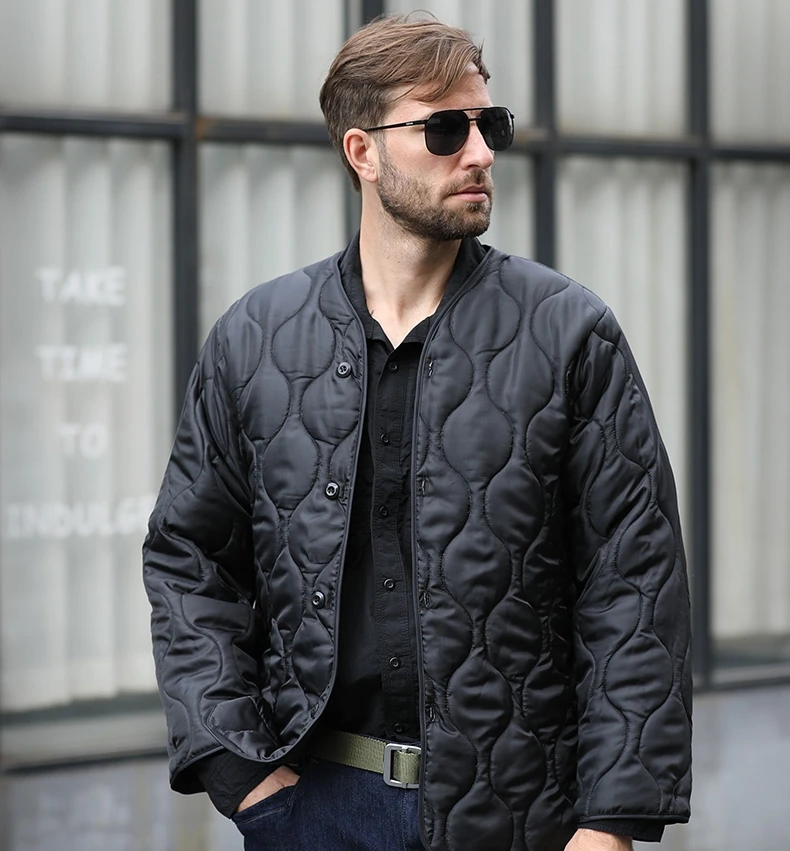 Field Tactical M65 Windbreaker Jacket Inner Lining with Pockets M43 M51 Warm Cotton Coat Liner Outdoor Hiking Climbing Clothes