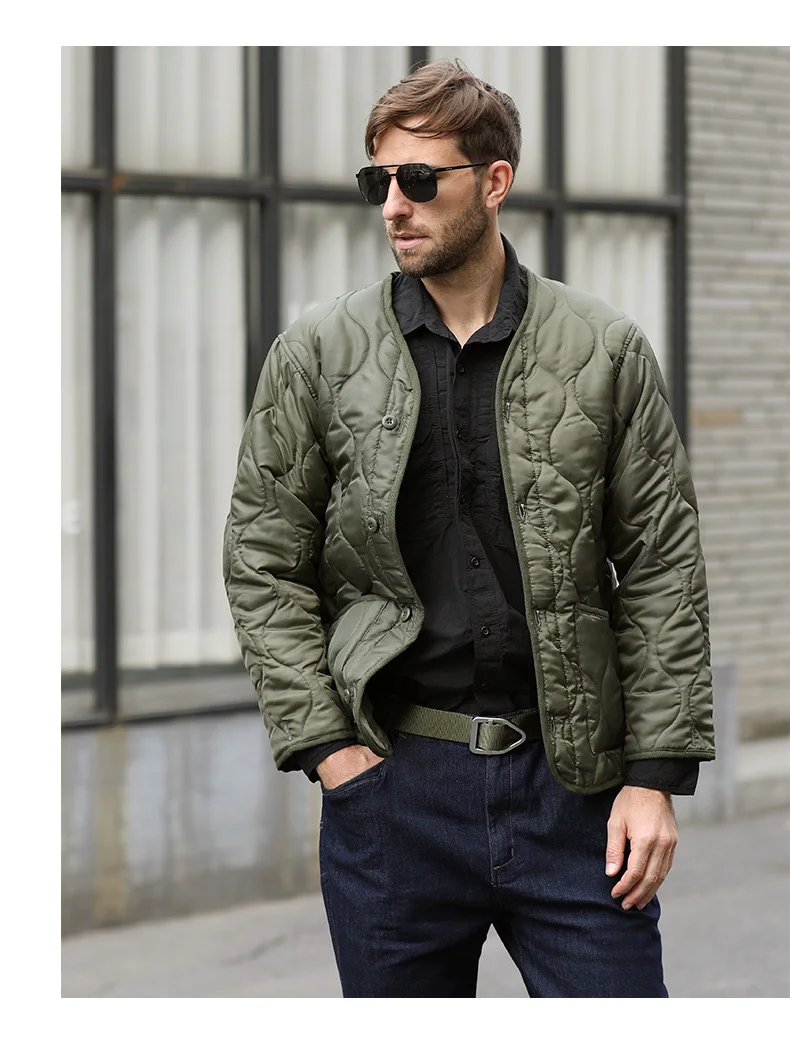 Field Tactical M65 Windbreaker Jacket Inner Lining with Pockets M43 M51 Warm Cotton Coat Liner Outdoor Hiking Climbing Clothes