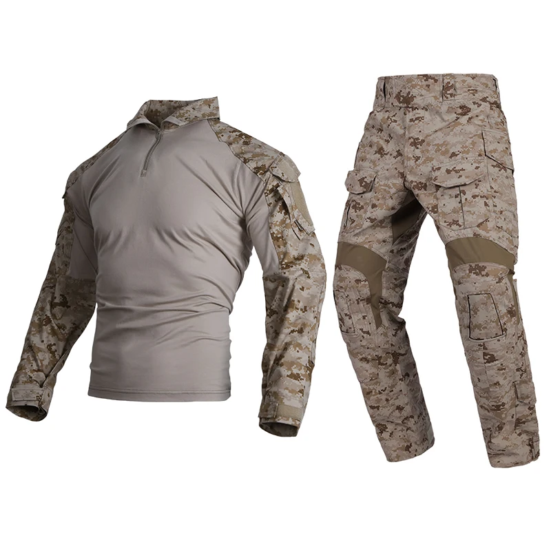 Emersongear Tactical E3 Combat Uniform Sets 2017 Shirt Pants Tops Duty Cargo Trouser Mens Camouflage Suits Sports Hiking AOR1