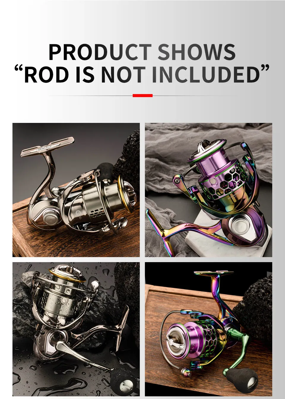 Fishing Reel 1000-6000 5.2:1 9+1BB Fishing Reels MAX Drag 10-25KG Power Spinning Reel Metal body Reel For Seawater Reel