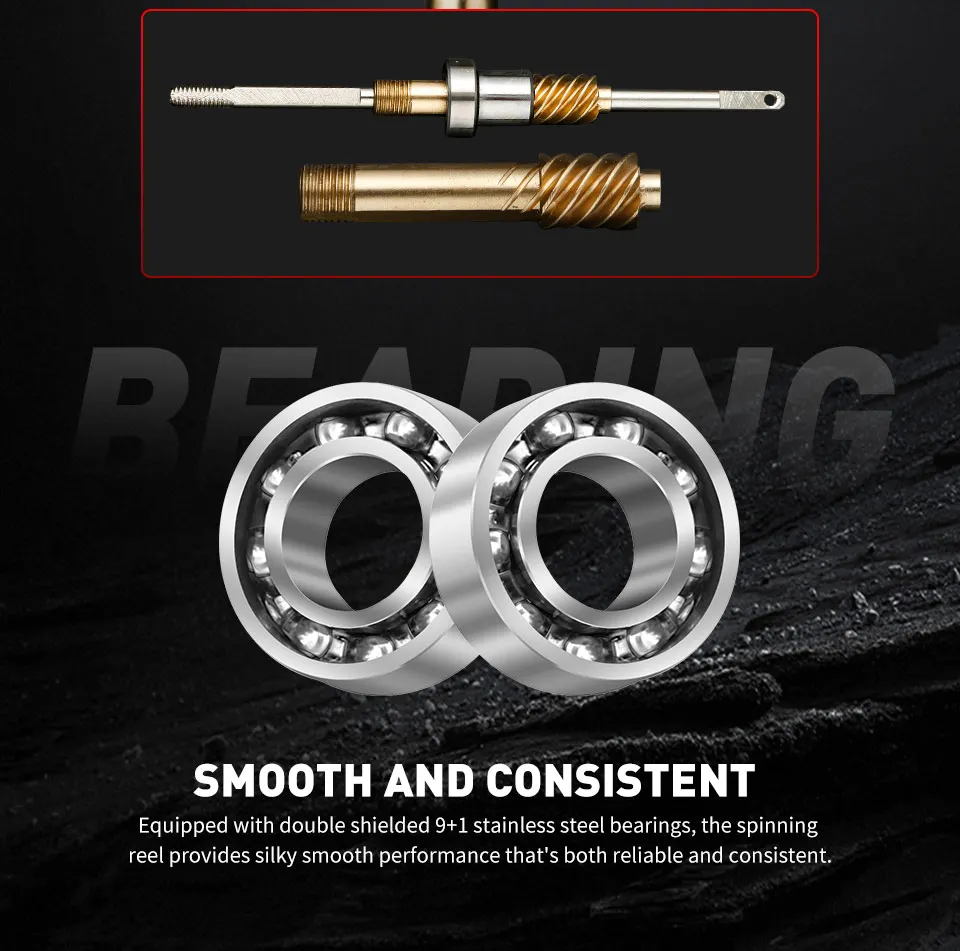 Fishing Reel 1000-6000 5.2:1 9+1BB Fishing Reels MAX Drag 10-25KG Power Spinning Reel Metal body Reel For Seawater Reel