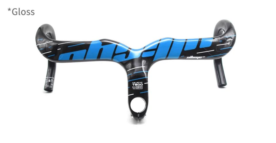 ULLICYC-Integrated Carbon Road Bicycle Handlebar, T800, 28.6mm, Gloss/Matte, Internal Routing, Superlight Bike Accessories