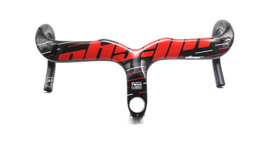 ULLICYC-Integrated Carbon Road Bicycle Handlebar, T800, 28.6mm, Gloss/Matte, Internal Routing, Superlight Bike Accessories