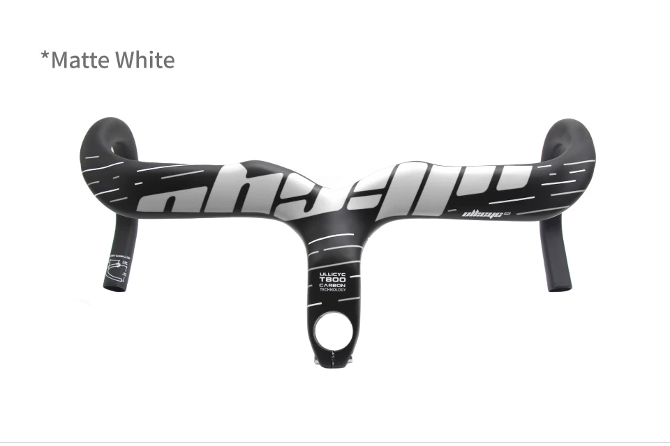 ULLICYC-Integrated Carbon Road Bicycle Handlebar, T800, 28.6mm, Gloss/Matte, Internal Routing, Superlight Bike Accessories