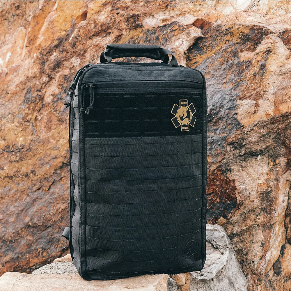 Rhino Rescue First Aid Backpack 20L 1000D Nylon Tactical Backpack First Aid Trauma Kit Out Bag for Hiking Camping R20