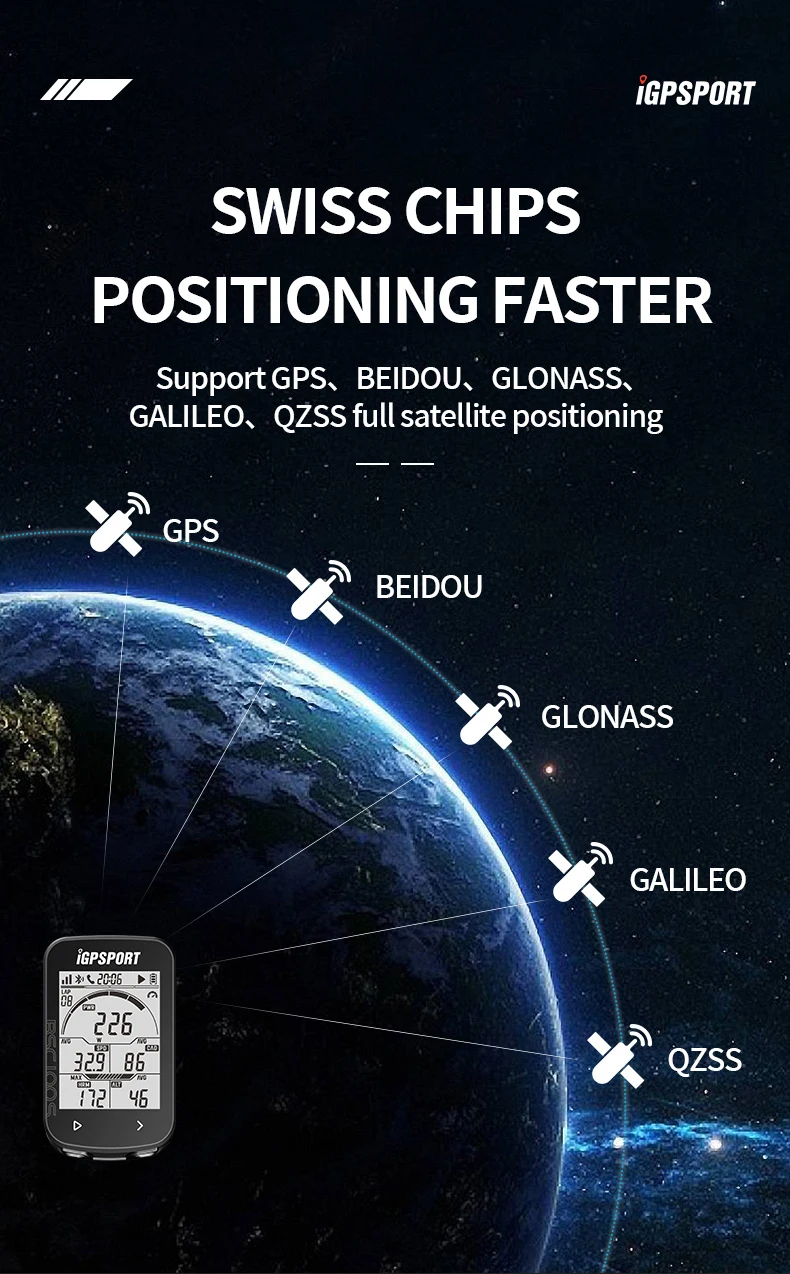 GPS Bike Computer IGPSPORT BSC100S Cycle Wireless Speedometer Bicycle Digital Stopwatch Cycling Odometer Cycling Computer