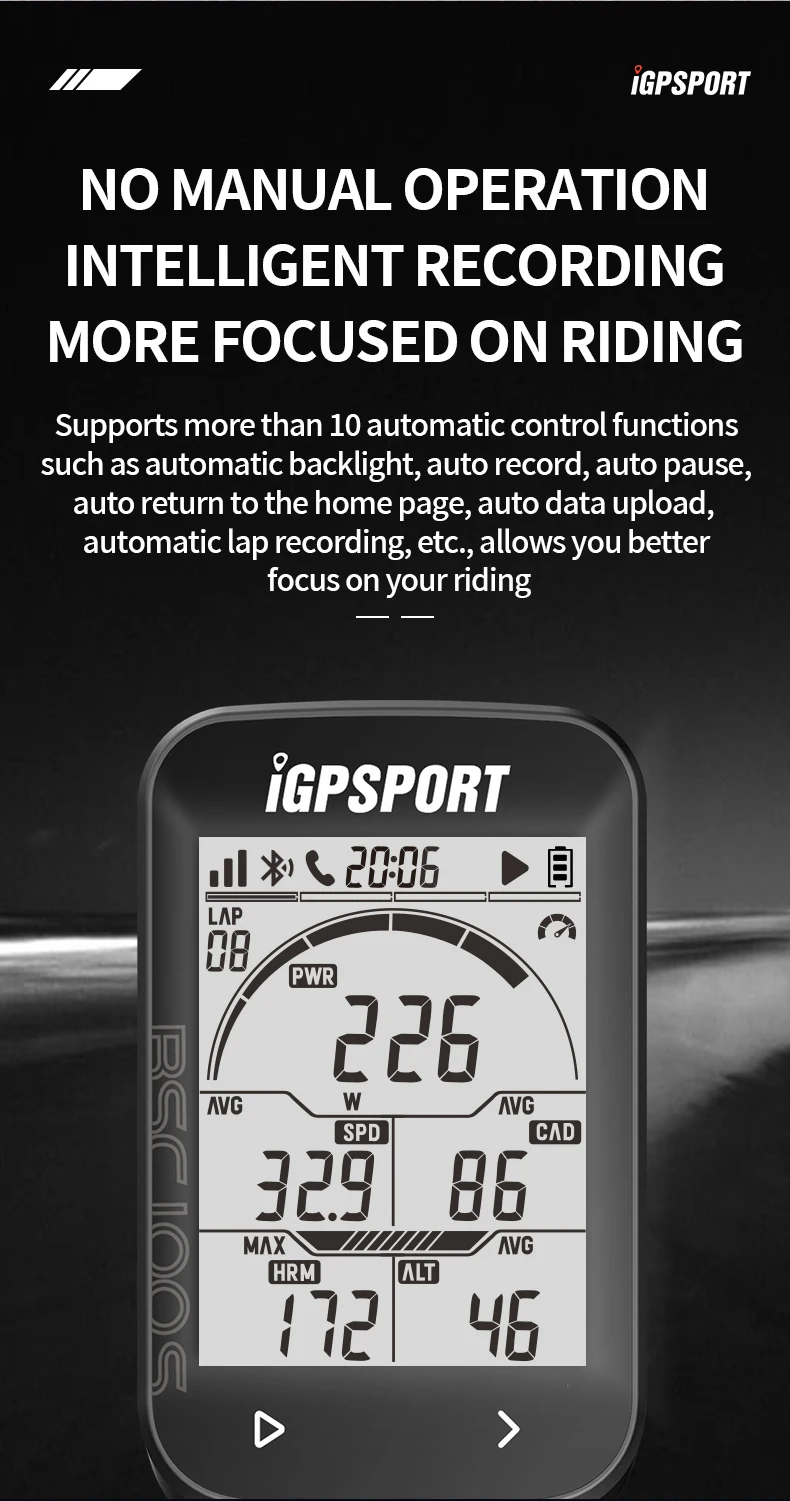 GPS Bike Computer IGPSPORT BSC100S Cycle Wireless Speedometer Bicycle Digital Stopwatch Cycling Odometer Cycling Computer