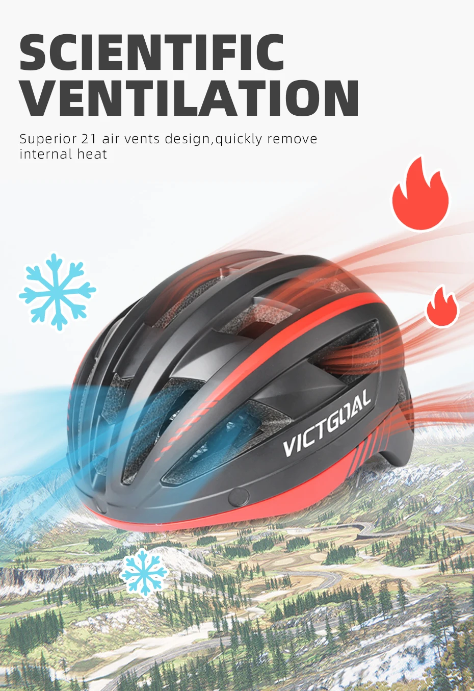 VICTGOAL MTB Bike Helmet for Men Women Visor Goggles LED Rear Light Mountain Road Bicycle Helmets Racing Cycling Safety Riding