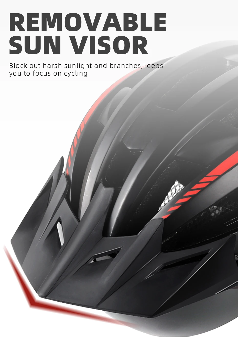 VICTGOAL MTB Bike Helmet for Men Women Visor Goggles LED Rear Light Mountain Road Bicycle Helmets Racing Cycling Safety Riding