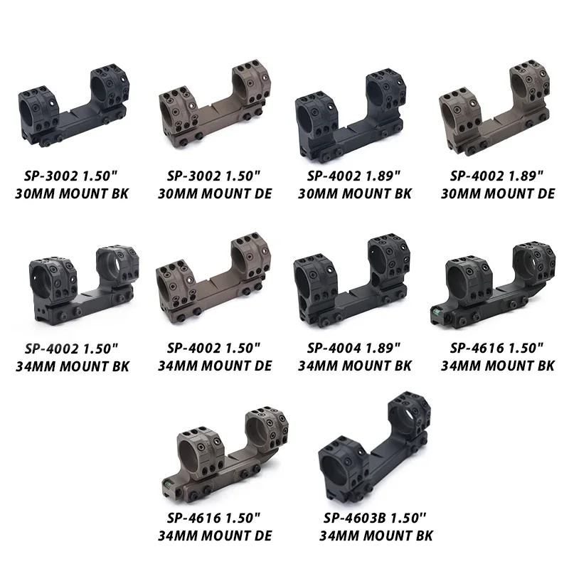 New SP-4603B Tactical 34mm 6MIL/20.6MOA 1.5" Picatinny Scope Mount for Scopes 38mm Height