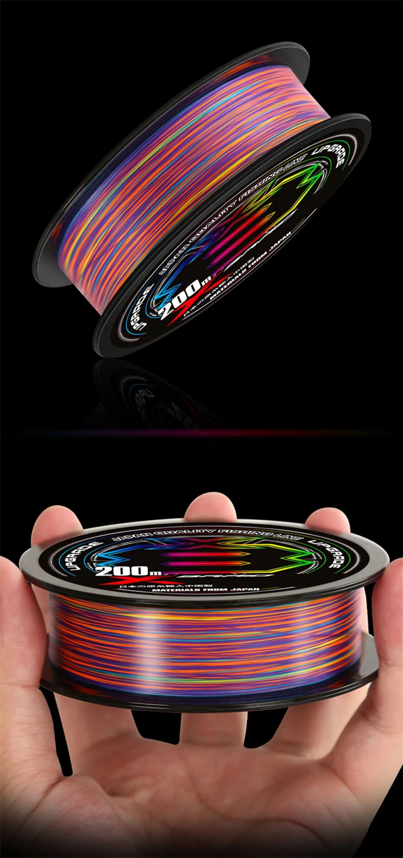 Japan Original Xbraid Upgrade X8 Multicolor High Quality Multifilament Line Super Strong Saltwater Fishing Line 1000M/500M/300M