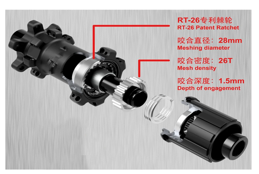 GOLDIX GDX350 32H Light Bicycle Hub Sealed Bearing 6-bolt Disc Brake J-Bend 32 Holes Ratchet 26T BOOST MTB Hub for Shimano SRAM