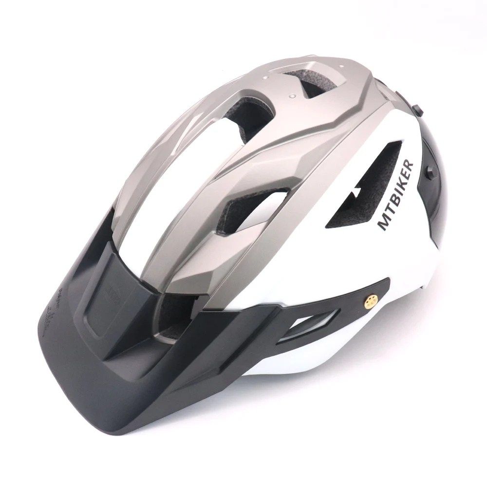 Bike Helmet With Sun Goggle Visor Men Bicycle Helmet Sunglasses Shield Road MTB Cycling Helmets