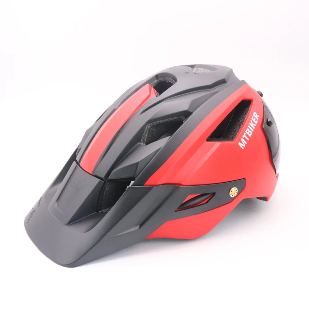 Bike Helmet With Sun Goggle Visor Men Bicycle Helmet Sunglasses Shield Road MTB Cycling Helmets