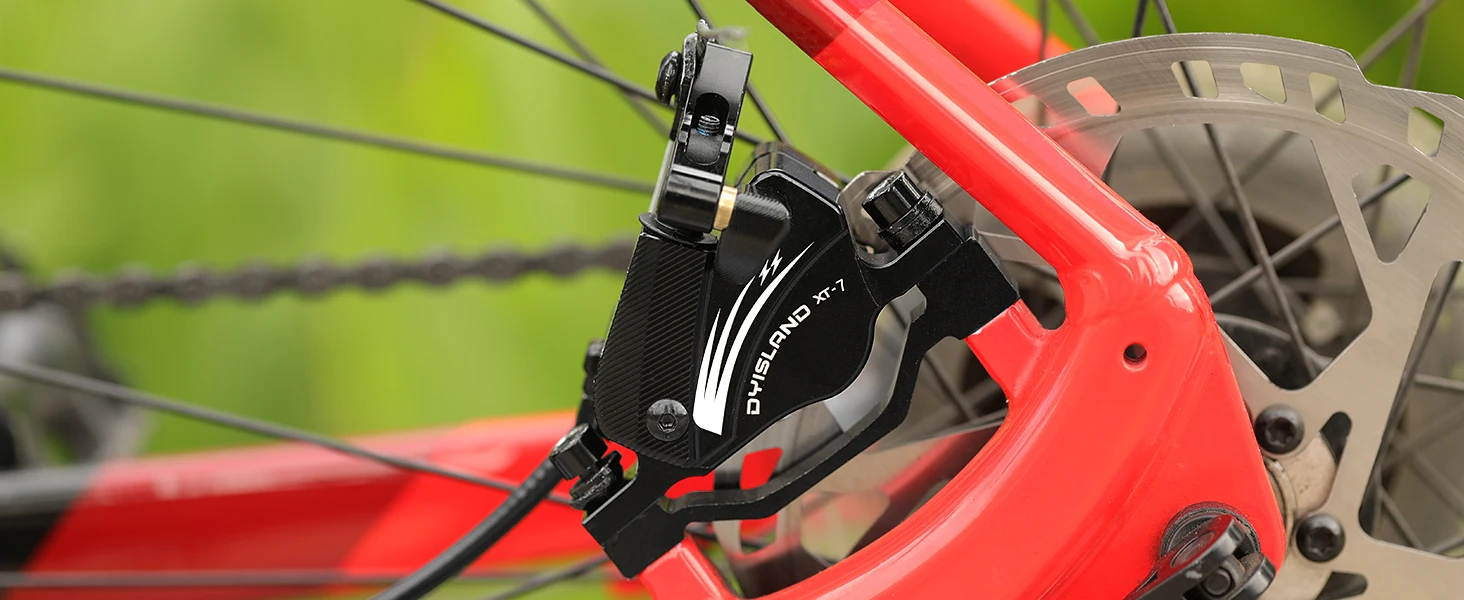 DYISLAND Electric Bike Line Pulling Oil Pressure Calipers Mountain Bike Line Pulling Hydraulic Disc Brake Calipers