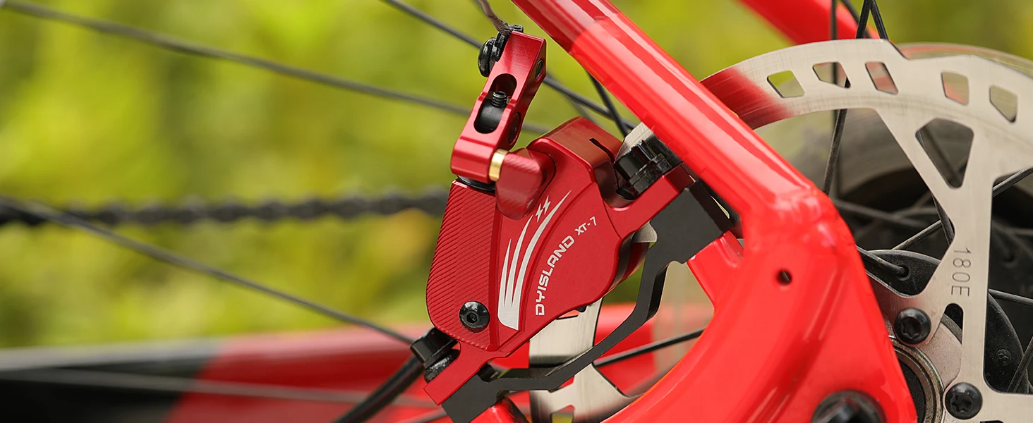 DYISLAND Electric Bike Line Pulling Oil Pressure Calipers Mountain Bike Line Pulling Hydraulic Disc Brake Calipers