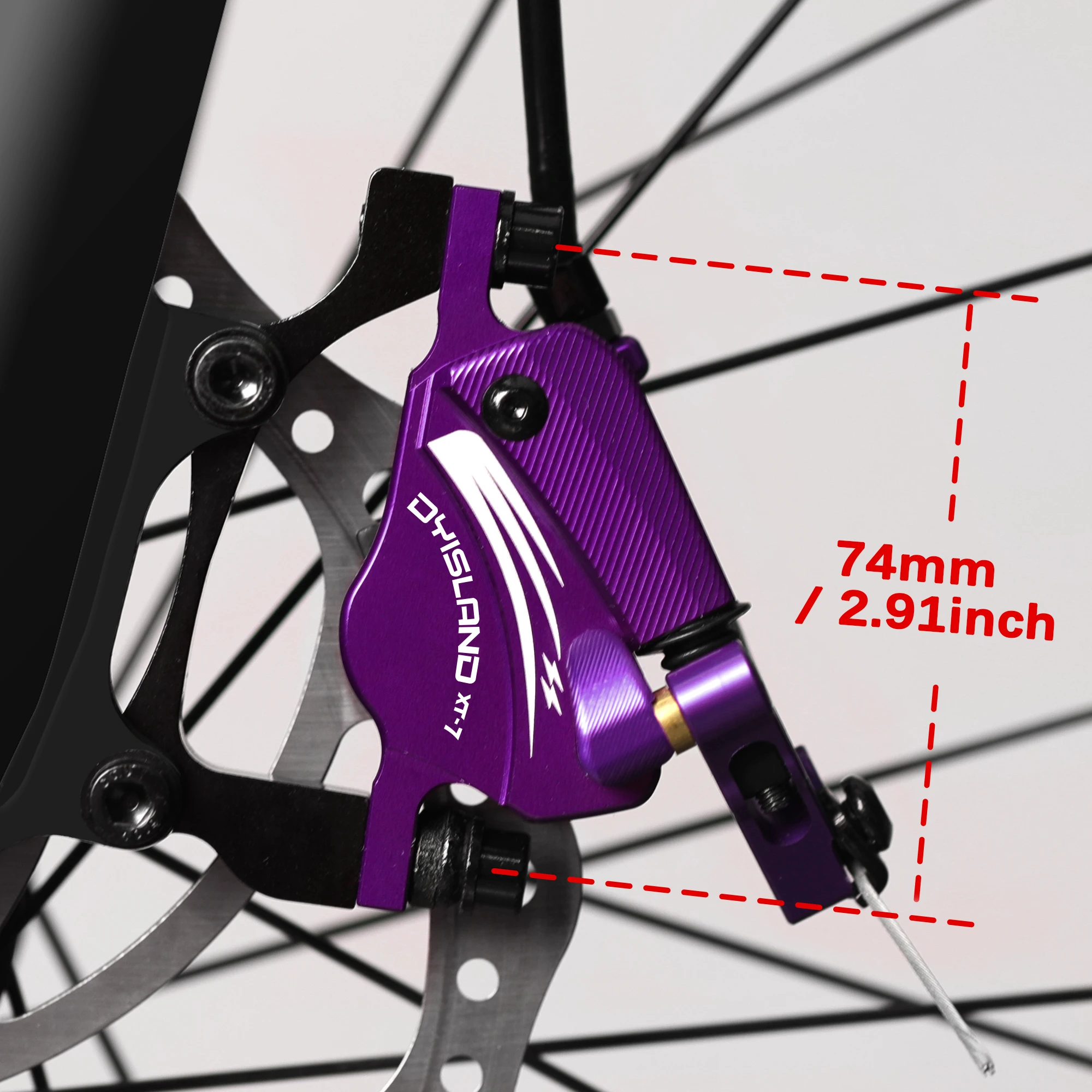 DYISLAND Electric Bike Line Pulling Oil Pressure Calipers Mountain Bike Line Pulling Hydraulic Disc Brake Calipers