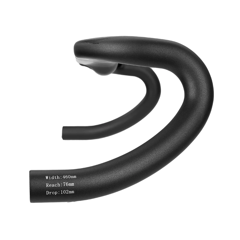 Drop 102mm 340/380/420/460mm 33degrees Fully Hidden Wiring Matte Road Bicycle Handlebar Carbon Gravel Ultralight Big Flare Bar