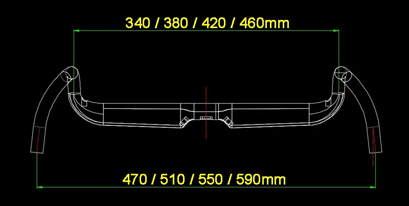 Drop 102mm 340/380/420/460mm 33degrees Fully Hidden Wiring Matte Road Bicycle Handlebar Carbon Gravel Ultralight Big Flare Bar