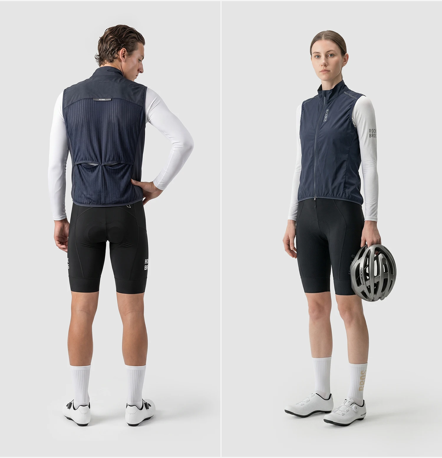 ROCKBROS Windproof Cycling Vest Lightweight Breathable Bicycle Gilet for Men Women Packable Windbreaker Spring Summer Riding