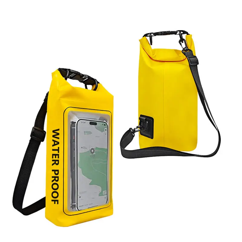 2L Swimming PVC Pack Dry Bag Touch Screen Outdoor Waterproof Shoulder Kayak Bags Trekking Drifting Rafting Surfing Boating Bag