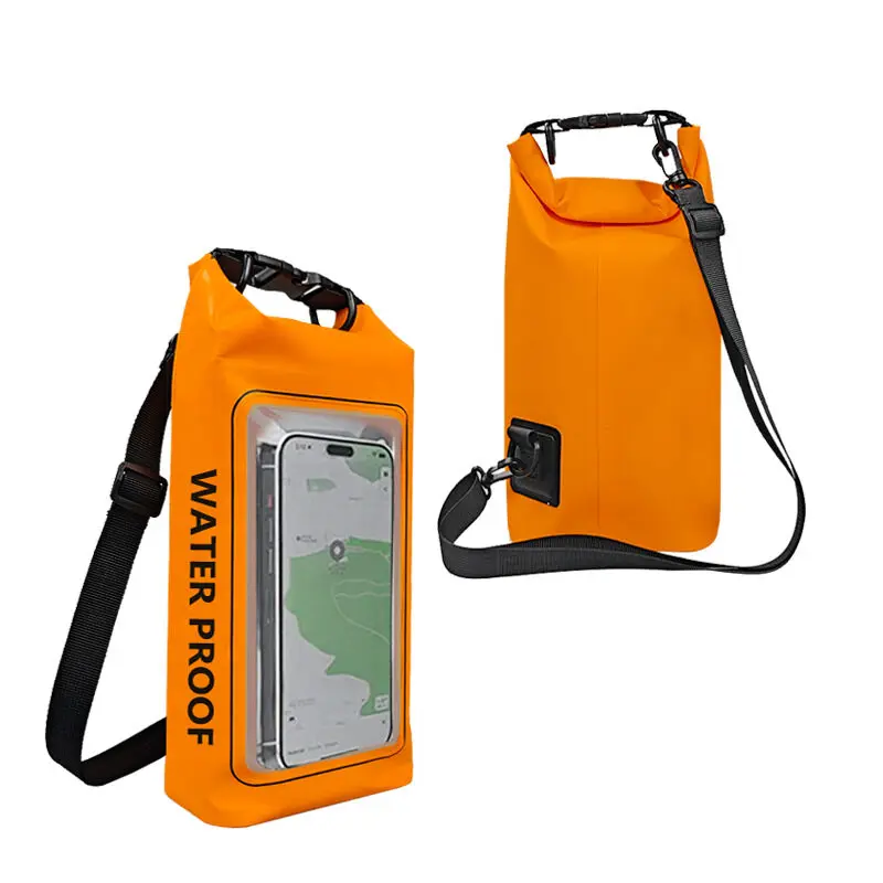 2L Swimming PVC Pack Dry Bag Touch Screen Outdoor Waterproof Shoulder Kayak Bags Trekking Drifting Rafting Surfing Boating Bag