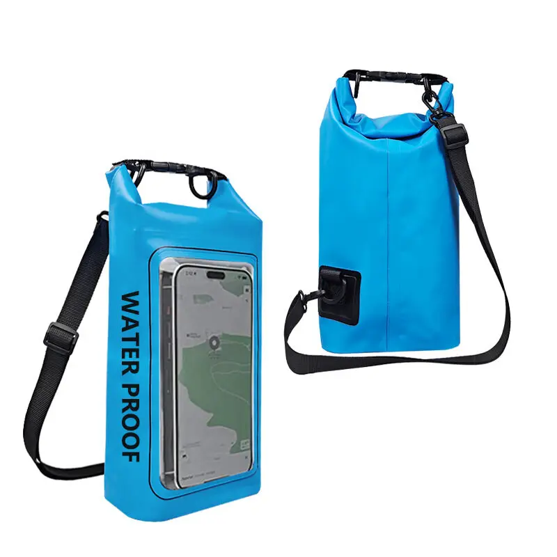 2L Swimming PVC Pack Dry Bag Touch Screen Outdoor Waterproof Shoulder Kayak Bags Trekking Drifting Rafting Surfing Boating Bag