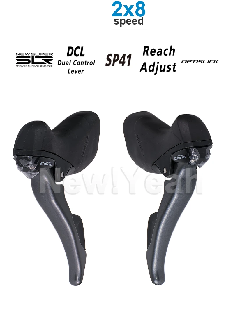 SHIMANO CLARIS ST-R2000 2x8 Speed Shifter DUAL CONTROL LEVER ST-R2000-L ST-R2000-R 2x8-speed for Road Bicycle Parts Original