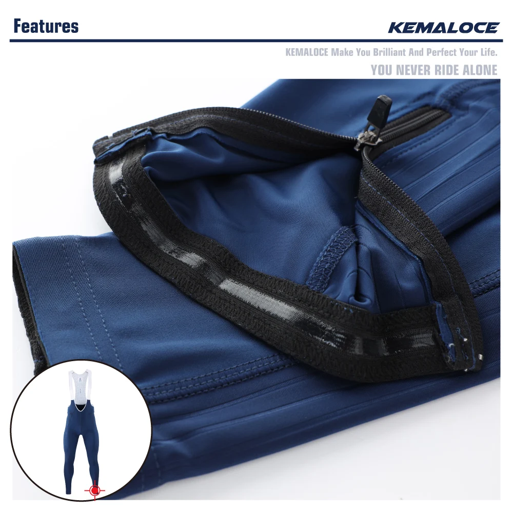 KEMALOCE Men Cycling Pants Summer&Autumn Quick Dry Blue/Black/Grey Gel Pad MTB Bike Bib Pants High End Breathable Long Tights