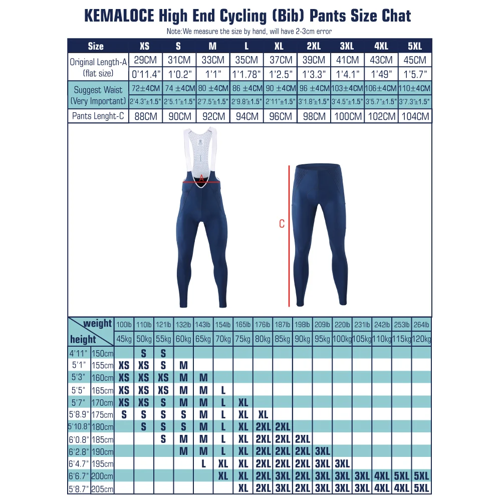 KEMALOCE Men Cycling Pants Summer&Autumn Quick Dry Blue/Black/Grey Gel Pad MTB Bike Bib Pants High End Breathable Long Tights
