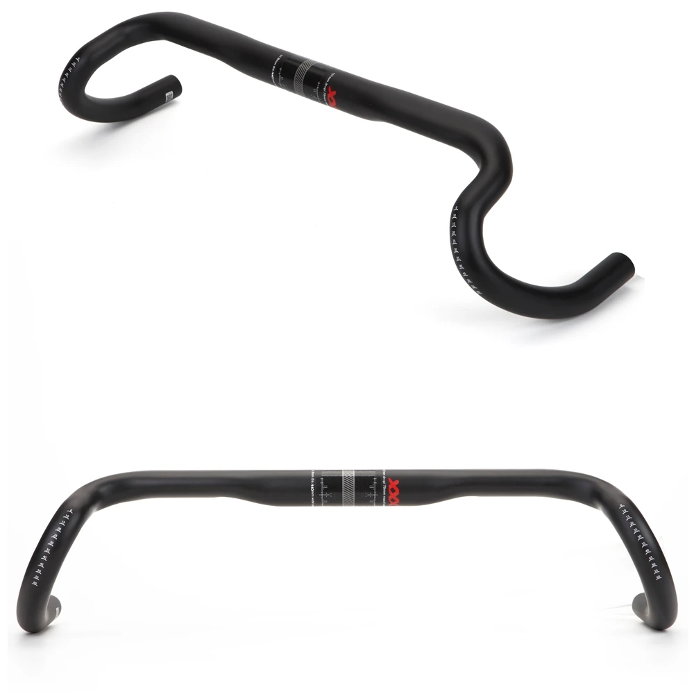 New Carbon Gravel Handlebar Big Flare Bar Cycle Cross Road Bike Handlebars 380/400/420/440mm Carbon Fiber Bicycle Handle