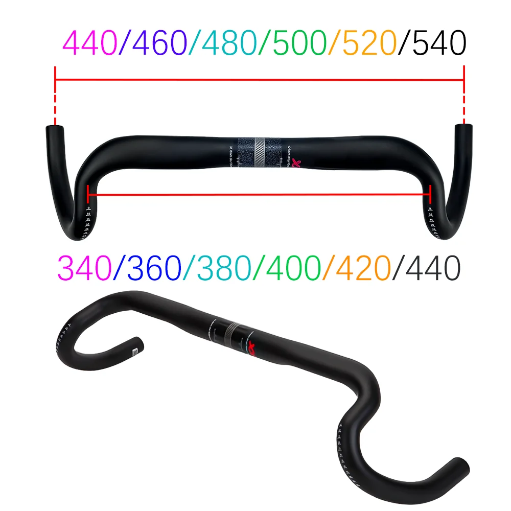 New Carbon Gravel Handlebar Big Flare Bar Cycle Cross Road Bike Handlebars 380/400/420/440mm Carbon Fiber Bicycle Handle