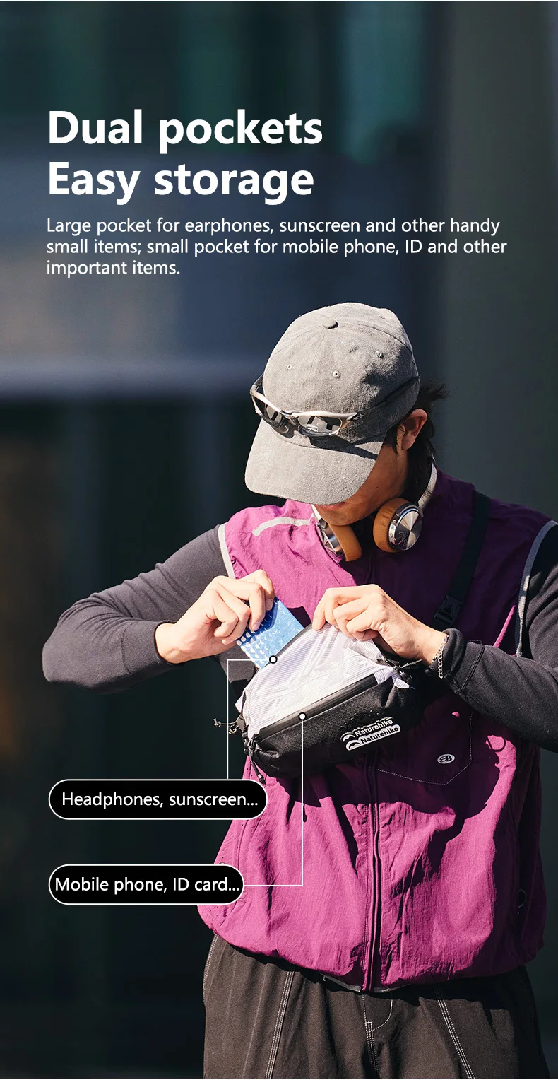 Naturehike Hydrogen Series 5L Crossbody Chest Bag Outdoor Casual Shoulder Satchel Portable Waterproof Waist Bag Cycling Running