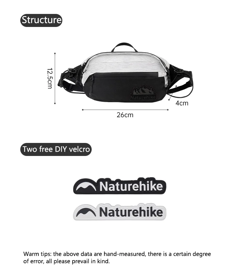 Naturehike Hydrogen Series 5L Crossbody Chest Bag Outdoor Casual Shoulder Satchel Portable Waterproof Waist Bag Cycling Running
