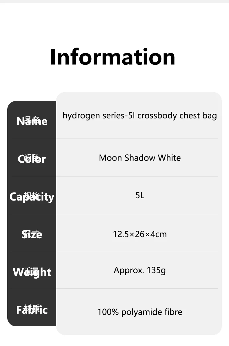 Naturehike Hydrogen Series 5L Crossbody Chest Bag Outdoor Casual Shoulder Satchel Portable Waterproof Waist Bag Cycling Running