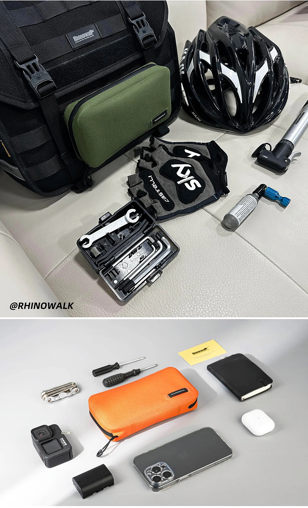 Rhinowalk Riding Pouch Waterproof Lightweight Cycling Handbag Clothing Pack Quick Release Riding Portable Tool Bag Case