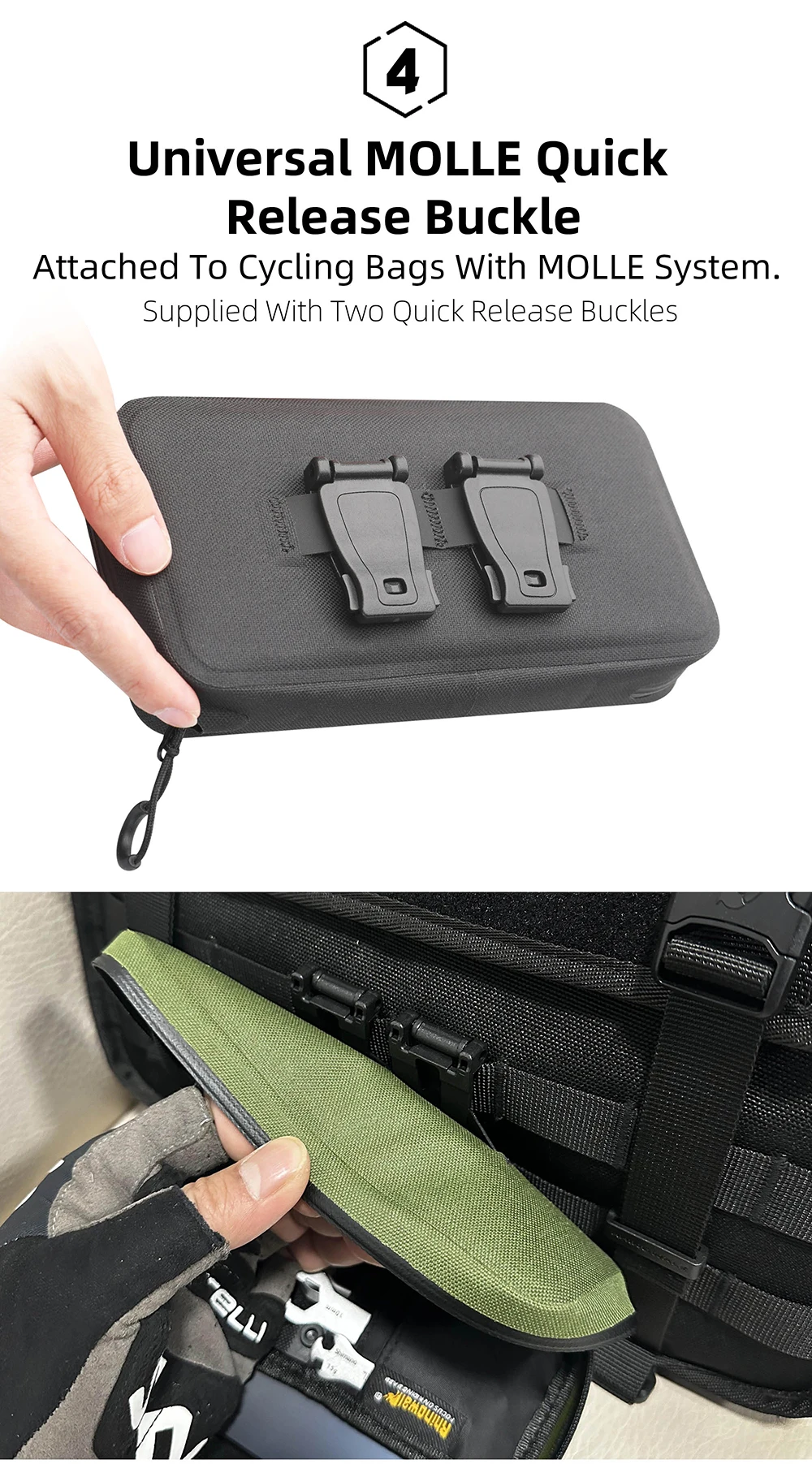 Rhinowalk Riding Pouch Waterproof Lightweight Cycling Handbag Clothing Pack Quick Release Riding Portable Tool Bag Case