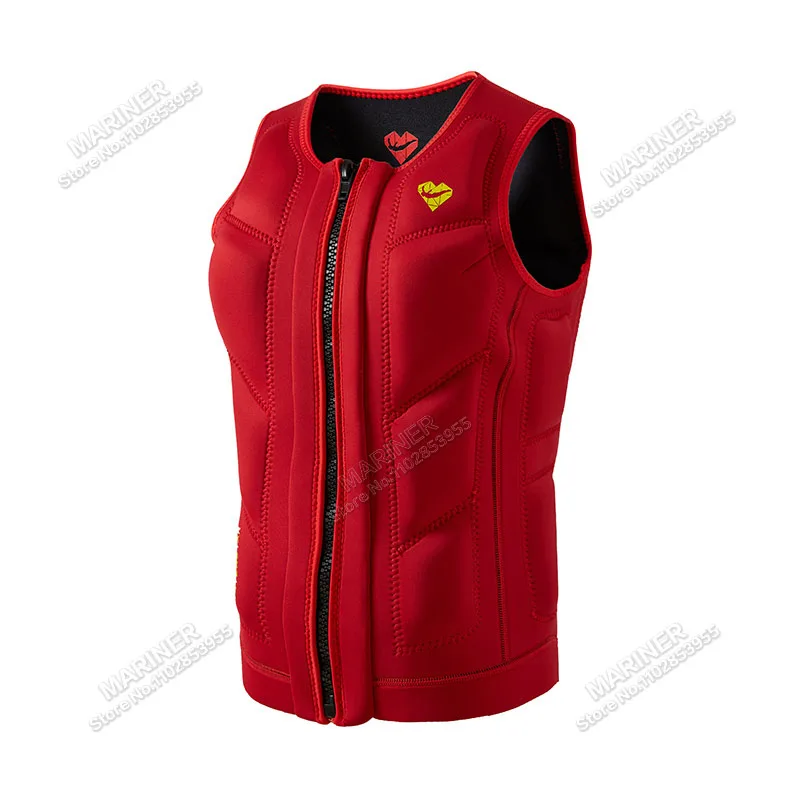 Premium Elastic Neoprene Impact Vest wake surfing Comp Vest men women but Great for All Other Watersports Activities life jacket