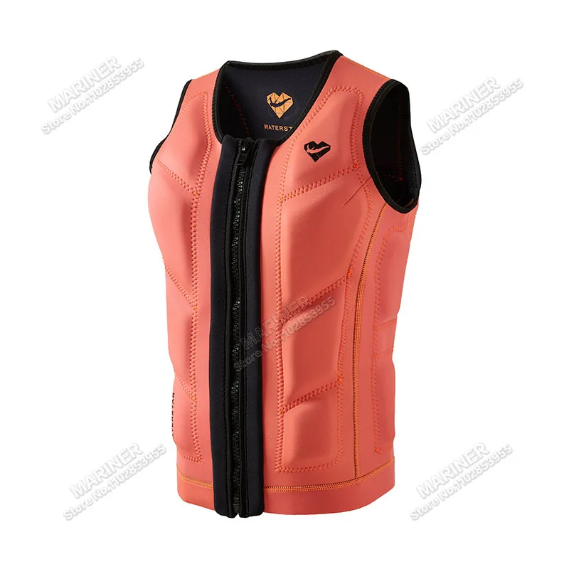 Premium Elastic Neoprene Impact Vest wake surfing Comp Vest men women but Great for All Other Watersports Activities life jacket