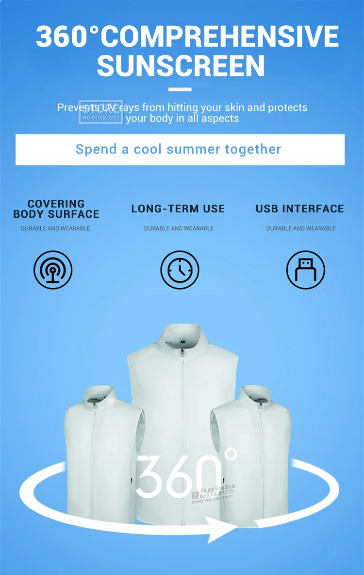 2026 Cool Vest Wearable Cooling Fan Vest Air-conditioned Clothes Cooling 13 Hours for High Temperature Work Fishing Vest Hiking