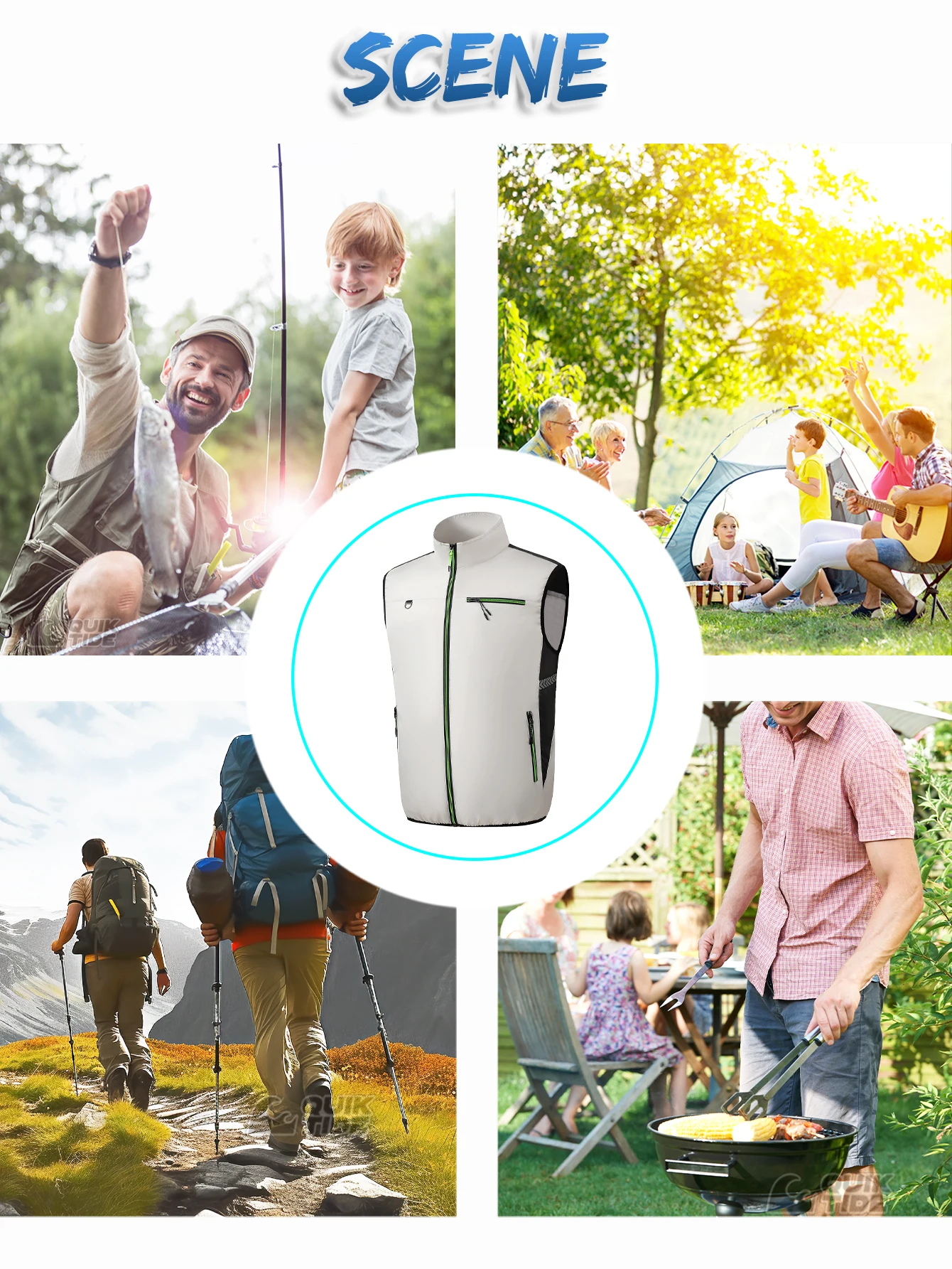 2026 Cool Vest Wearable Cooling Fan Vest Air-conditioned Clothes Cooling 13 Hours for High Temperature Work Fishing Vest Hiking