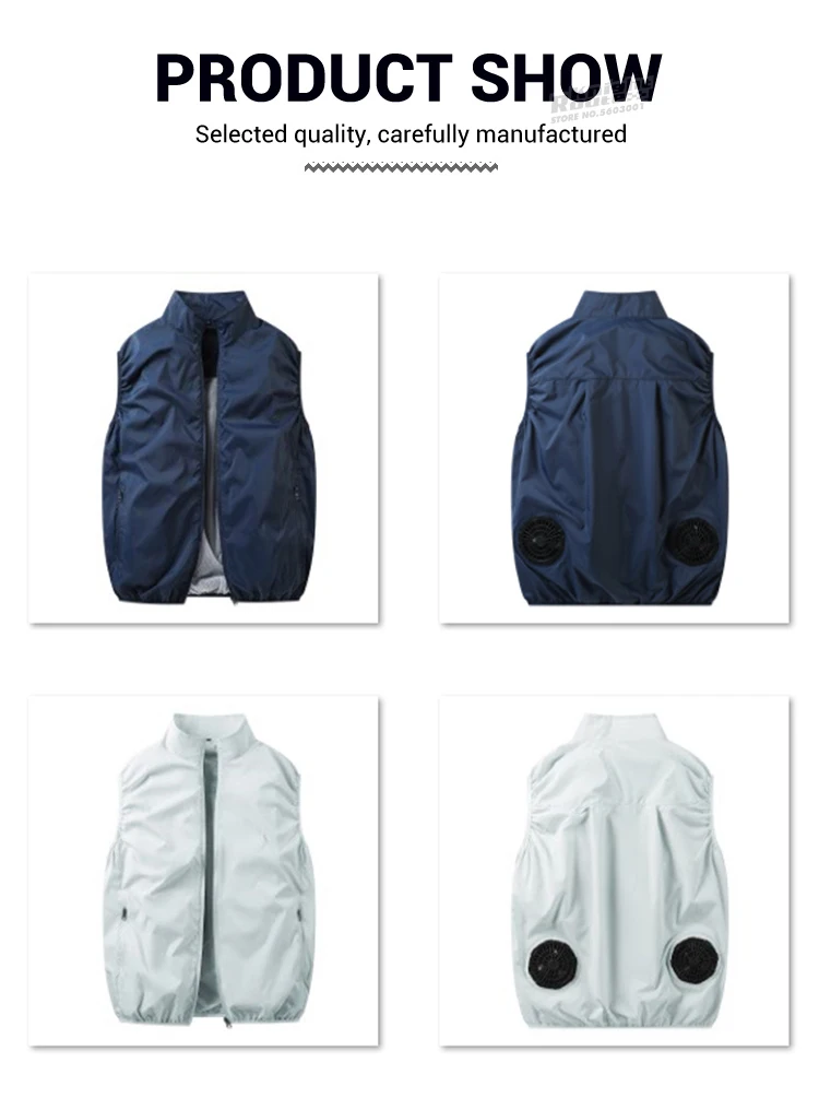 2026 Cool Vest Wearable Cooling Fan Vest Air-conditioned Clothes Cooling 13 Hours for High Temperature Work Fishing Vest Hiking
