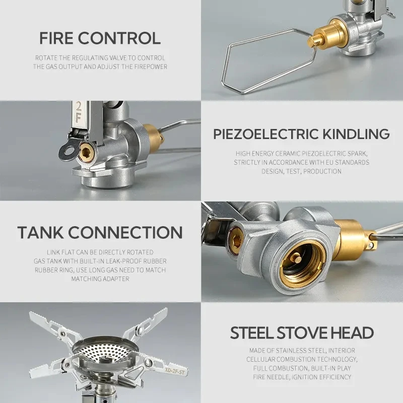 CAMPINGMOON XD-2F Outdoor Portable Voltage Stabilized Integrated Gas Stove High Power Windproof Hiking Field Stove Cooker