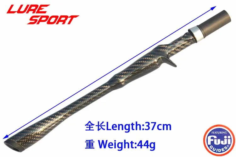 LureSport 3K Woven Carbon Unibody 35cm Cast Reel Seat Grip Handle Triangular Butt FUJI KDPS16 Rod Building Component Repair DIY