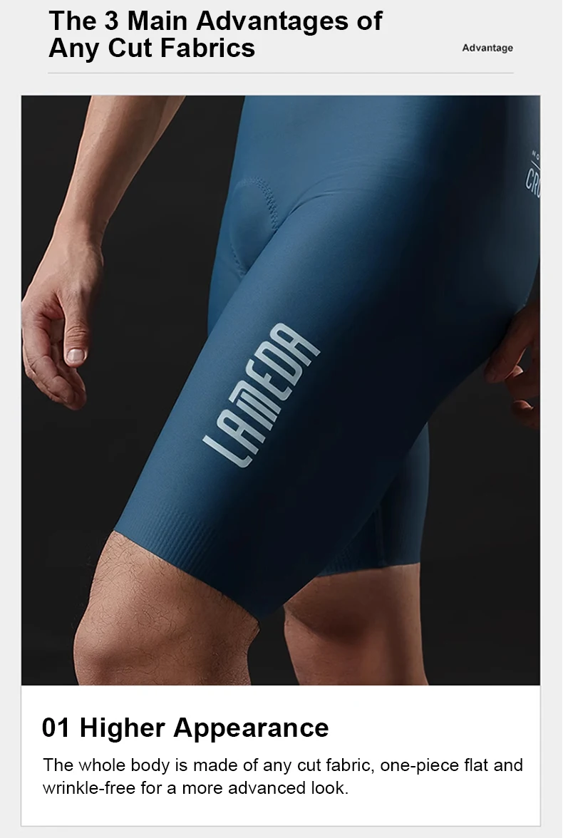 LAMEDA Summer Cycling Bib Shorts Men Outdoor Wear Bike Ride Padded Riding Bib Tights Bicycle Men's Cycling Clothing Quick-Dry